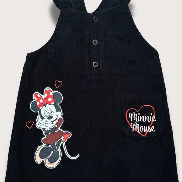 Vintage-Inspired Disney (Minnie Mouse) Corduroy Overall Dress - Picture 1 of 2